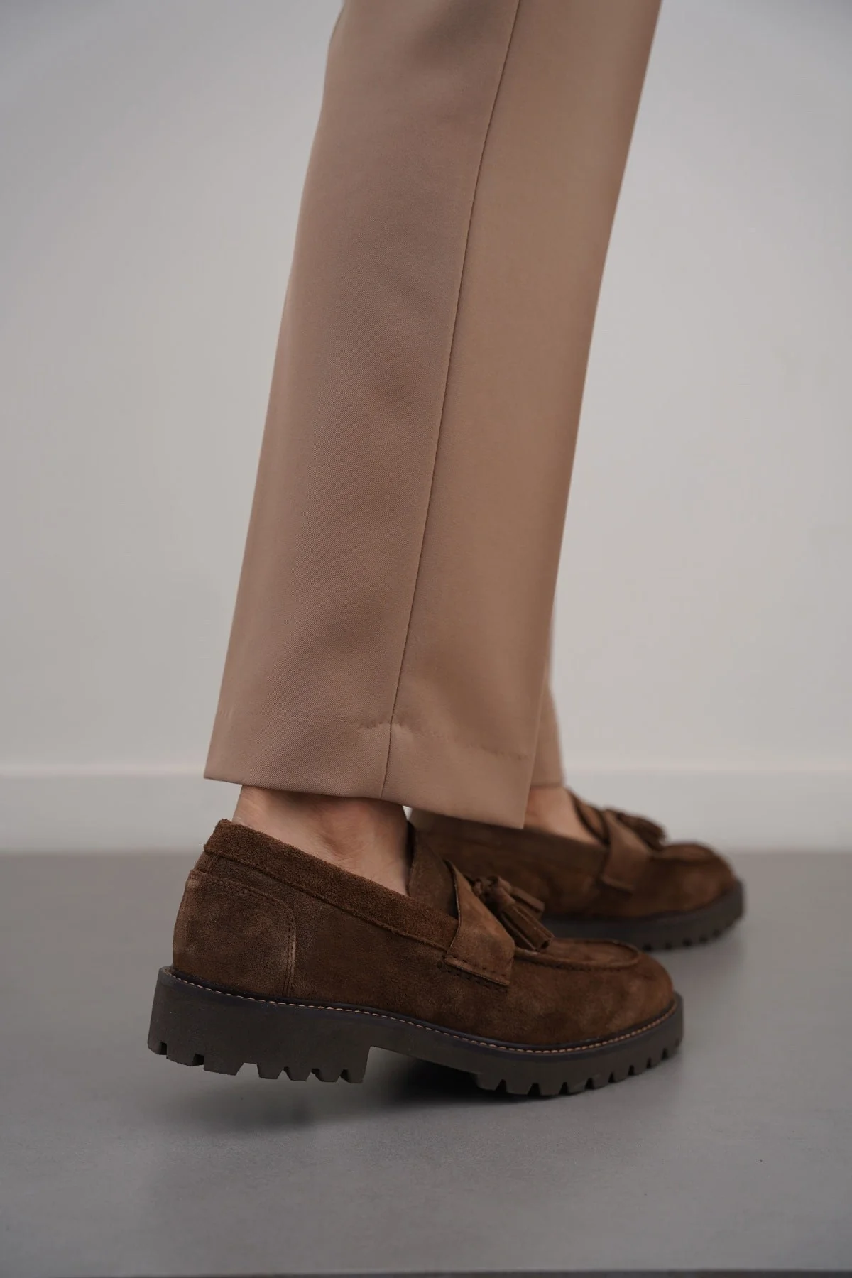 SUEDE TASSEL LOAFERS